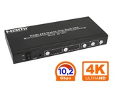 Матричный переключатель (свитчер, switch) сигналов HDMI, разрешение 4К (3840х2160, UltraHD), пропускная способность 10,2 Gbps, трансляция ИК, управление RS-232